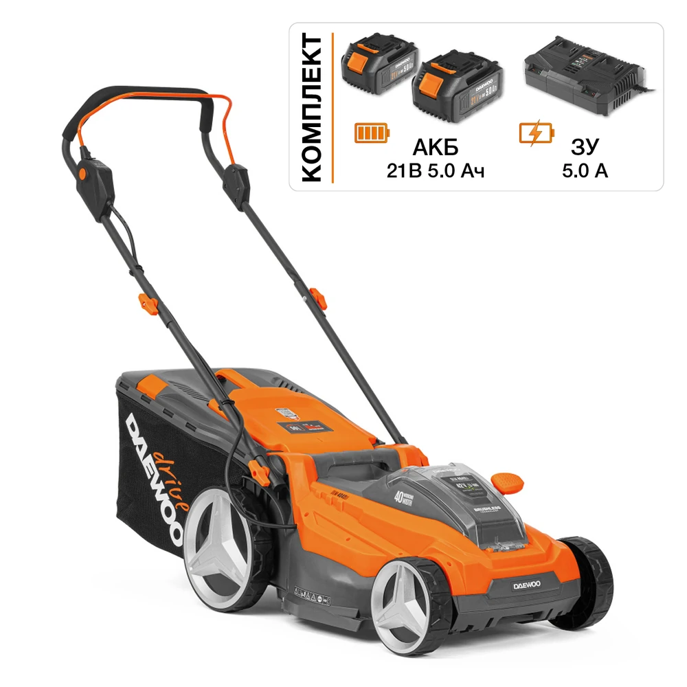 Газонокосилка аккумуляторная Daewoo DLM 4042Li SET 1