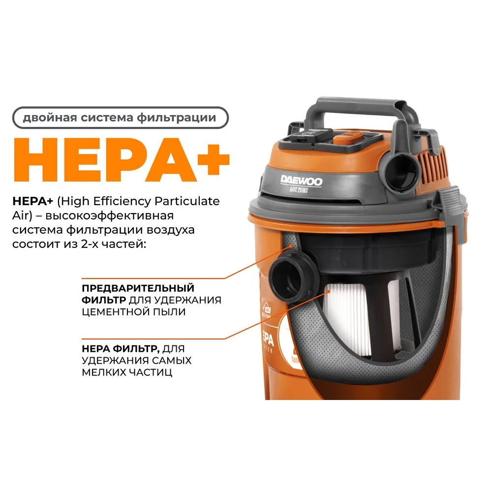 Пылесос Daewoo DAVC 2516S 9