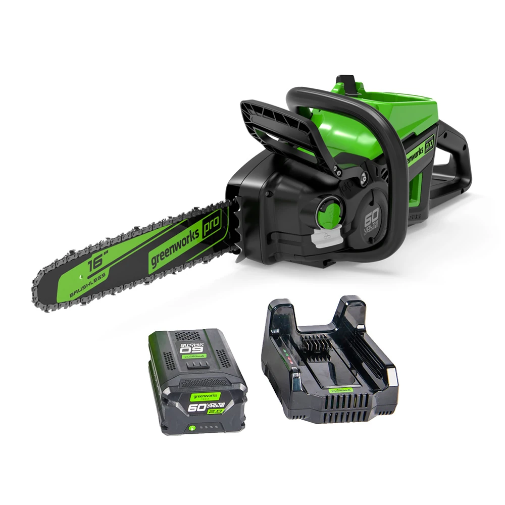Пила цепная Greenworks GD60CS40K2 (с АКБ 2 АЧ и ЗУ) (2006907UA) 1