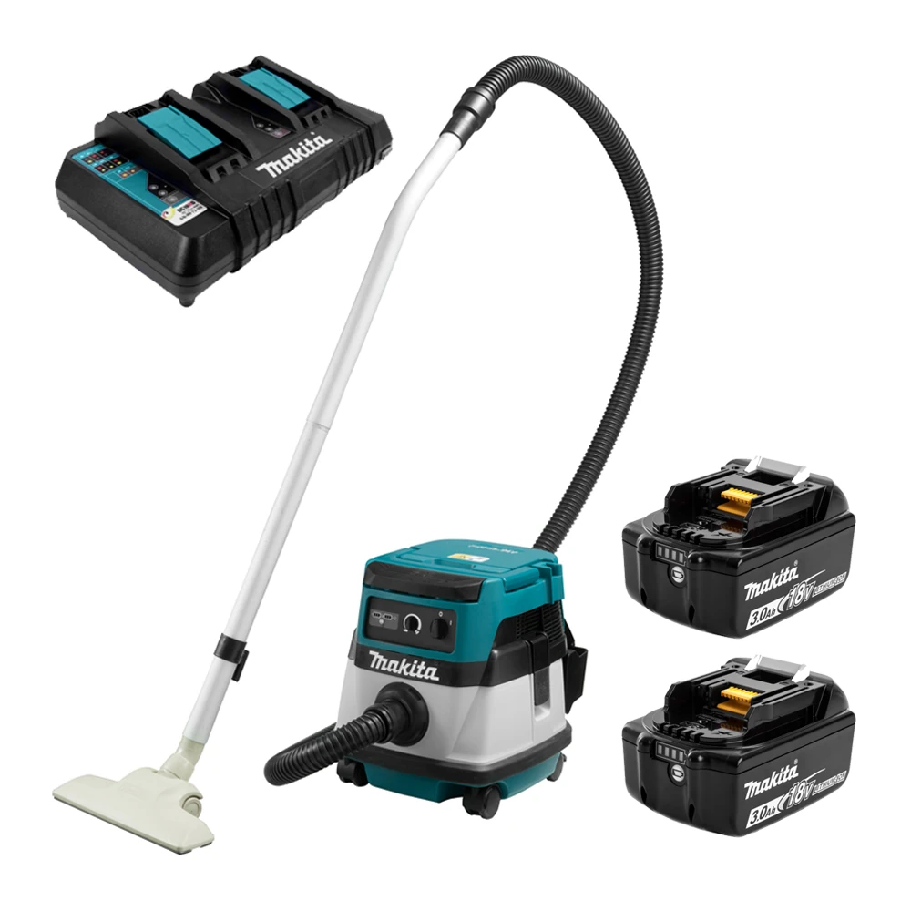 Набор инструментов Makita DVC860LZ+BL1830B (632M83-6) 2шт+DC18RD (630876-7) 2
