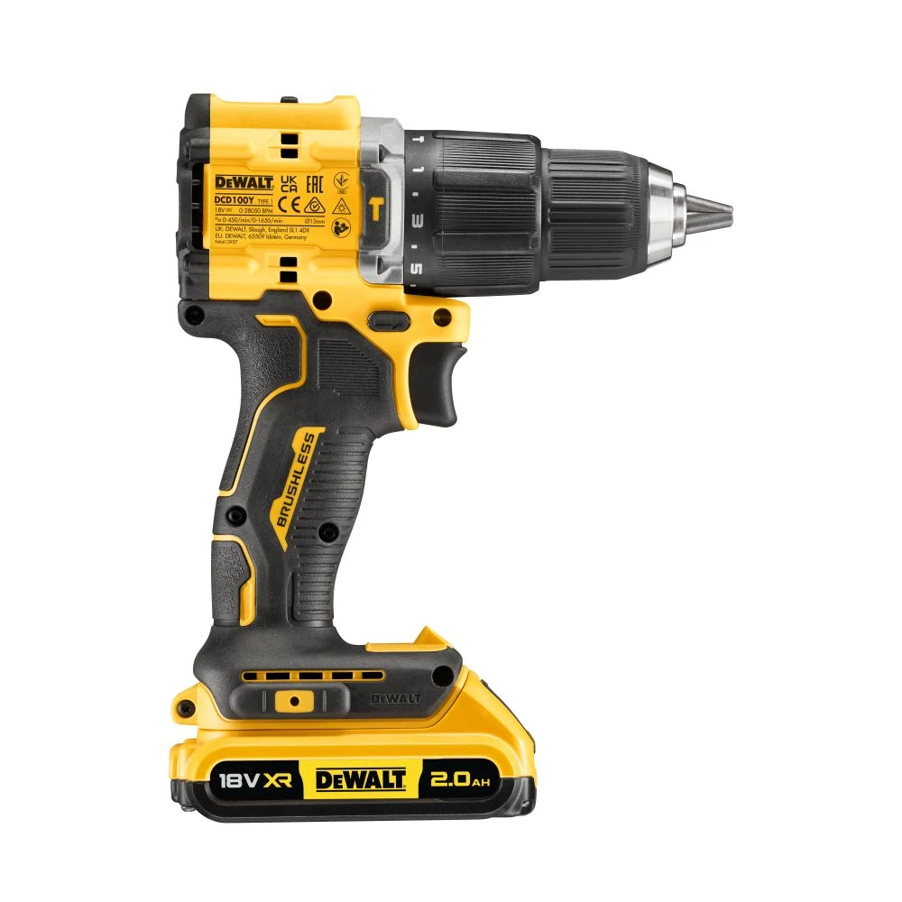 Дрель DeWALT DCD100YD2T-QW 5