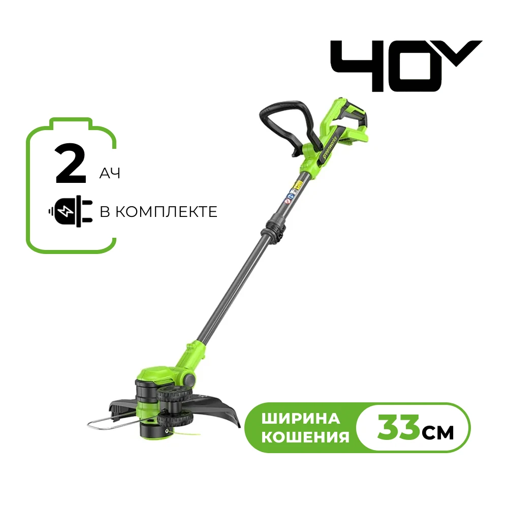 Турботриммер аккумуляторный Greenworks G40LT331 7