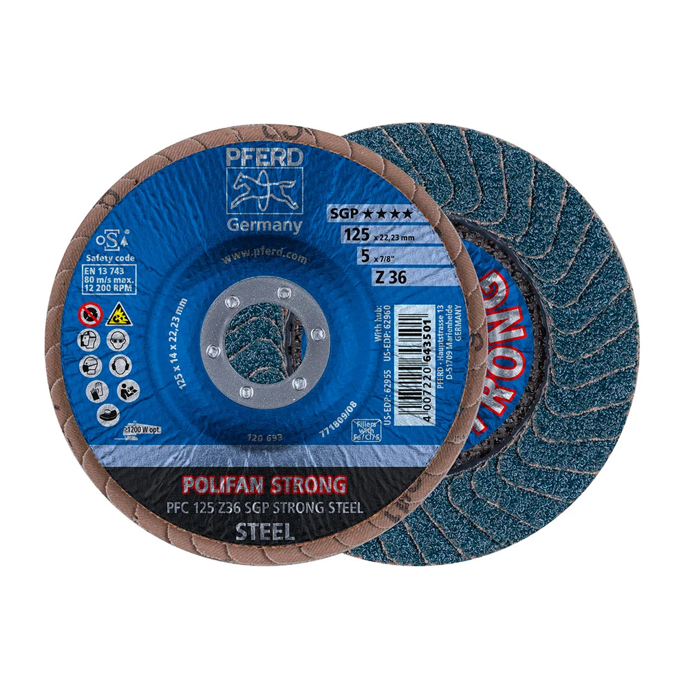 Круг шлифовальный Pferd PFC 125 Z 36 SGP STRONG STEEL 1