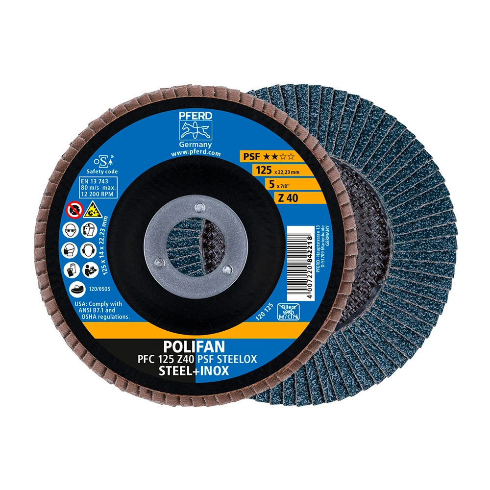 Круг шлифовальный Pferd PFC 125 Z 40 PSF STEELOX 1