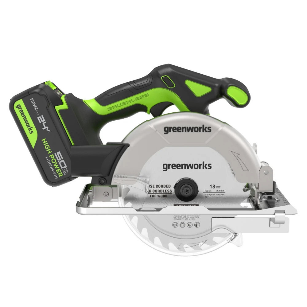 Пила дисковая Greenworks GD24CS165 4