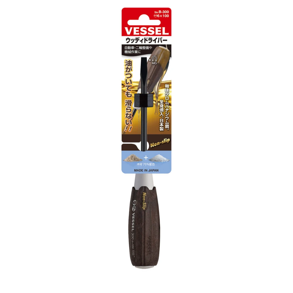 Отвертка Vessel SL6X100 WOOD-COMPO 2