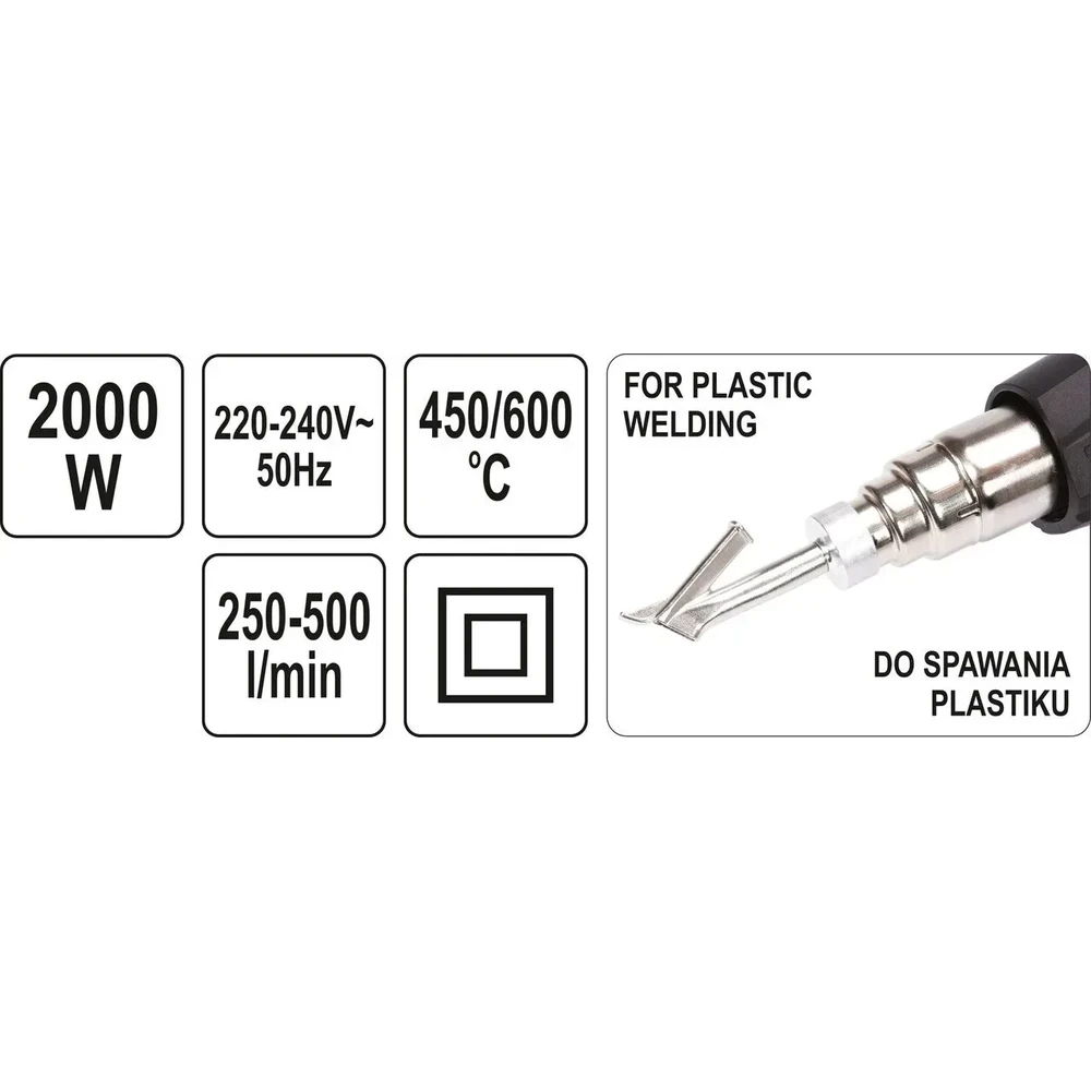 Пистолет горячего воздуха YATO YT-82294 6