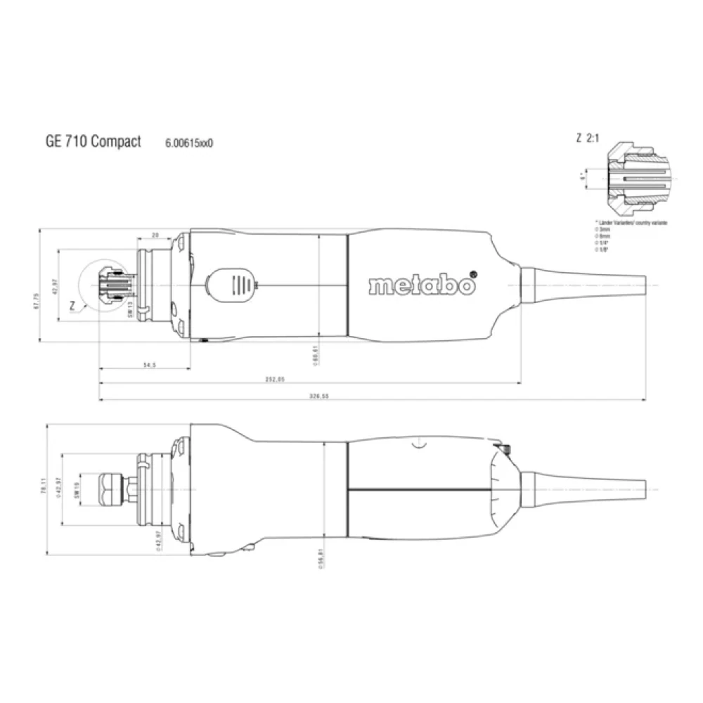 Прямошлифовальная машина METABO GE 710 Compact (600615000) 4