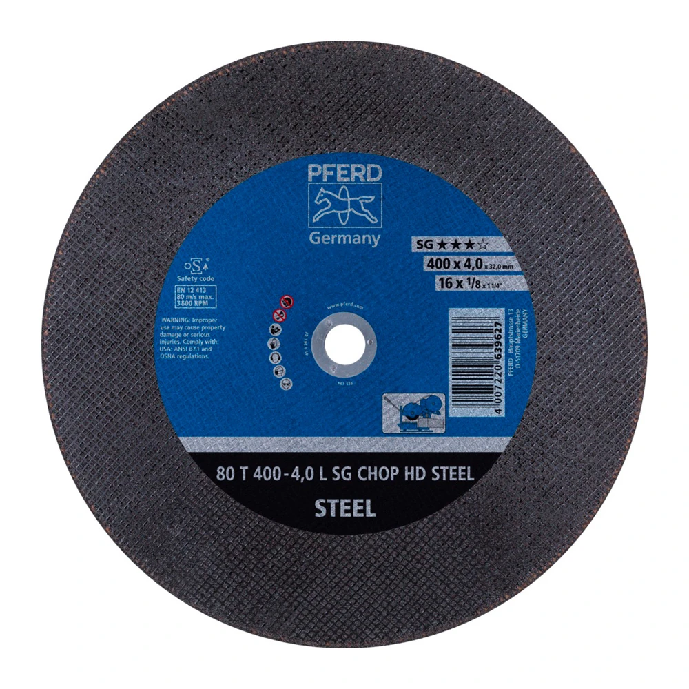 Круг отрезной Pferd 80 T 400-4,0 L SG CHOP HD STEEL/32,0 1