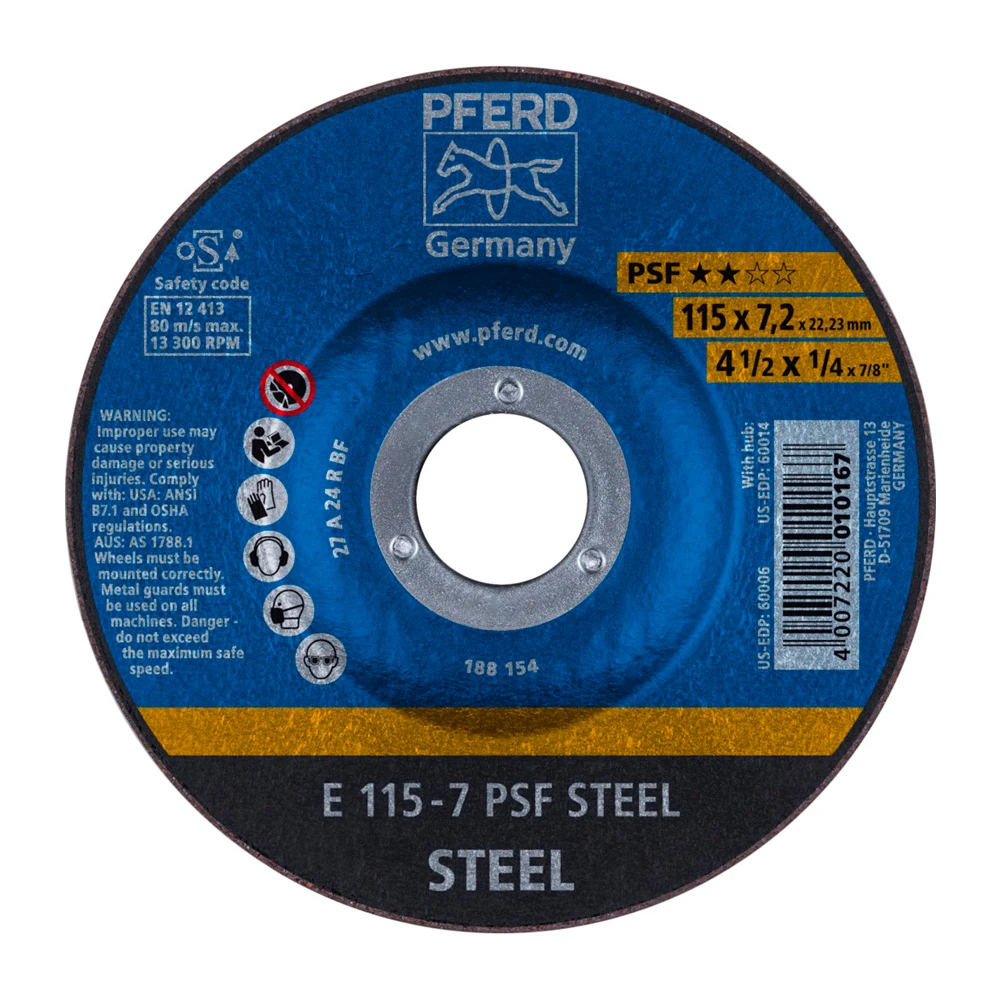 Круг шлифовальный Pferd E 115 - 7 PSF STEEL 1