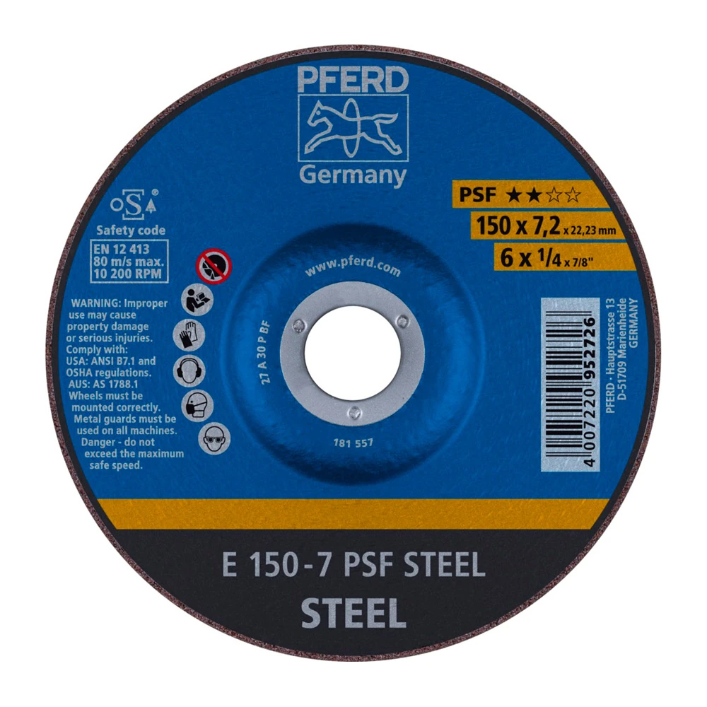 Круг шлифовальный Pferd E 150 - 7 PSF STEEL 1
