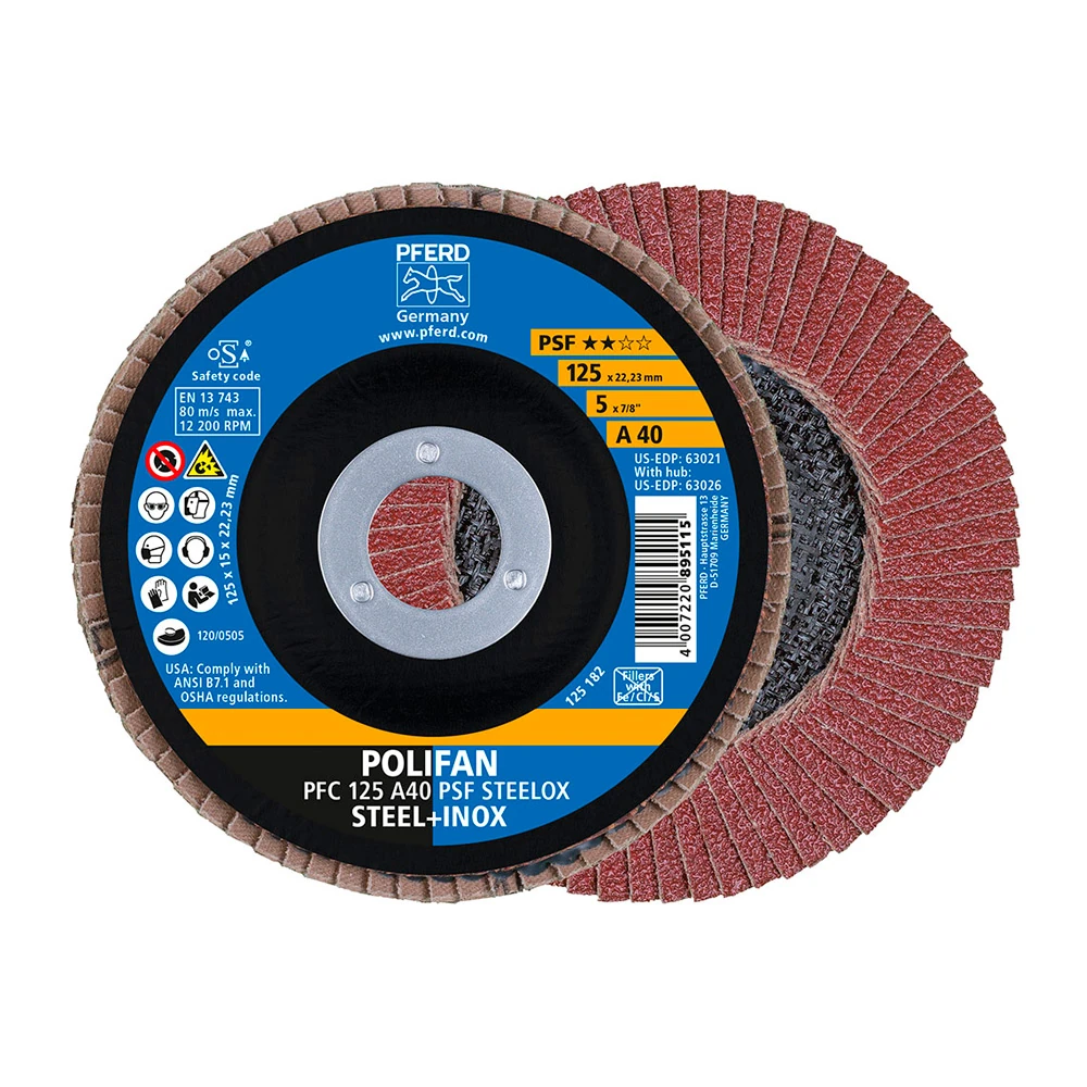 Круг шлифовальный Pferd PFC 125 A 40 PSF STEELOX 1