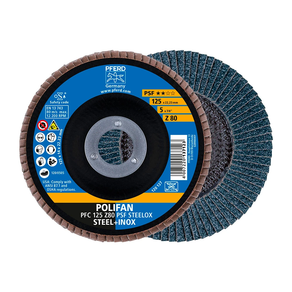 Круг шлифовальный Pferd PFC 125 Z 80 PSF STEELOX 1