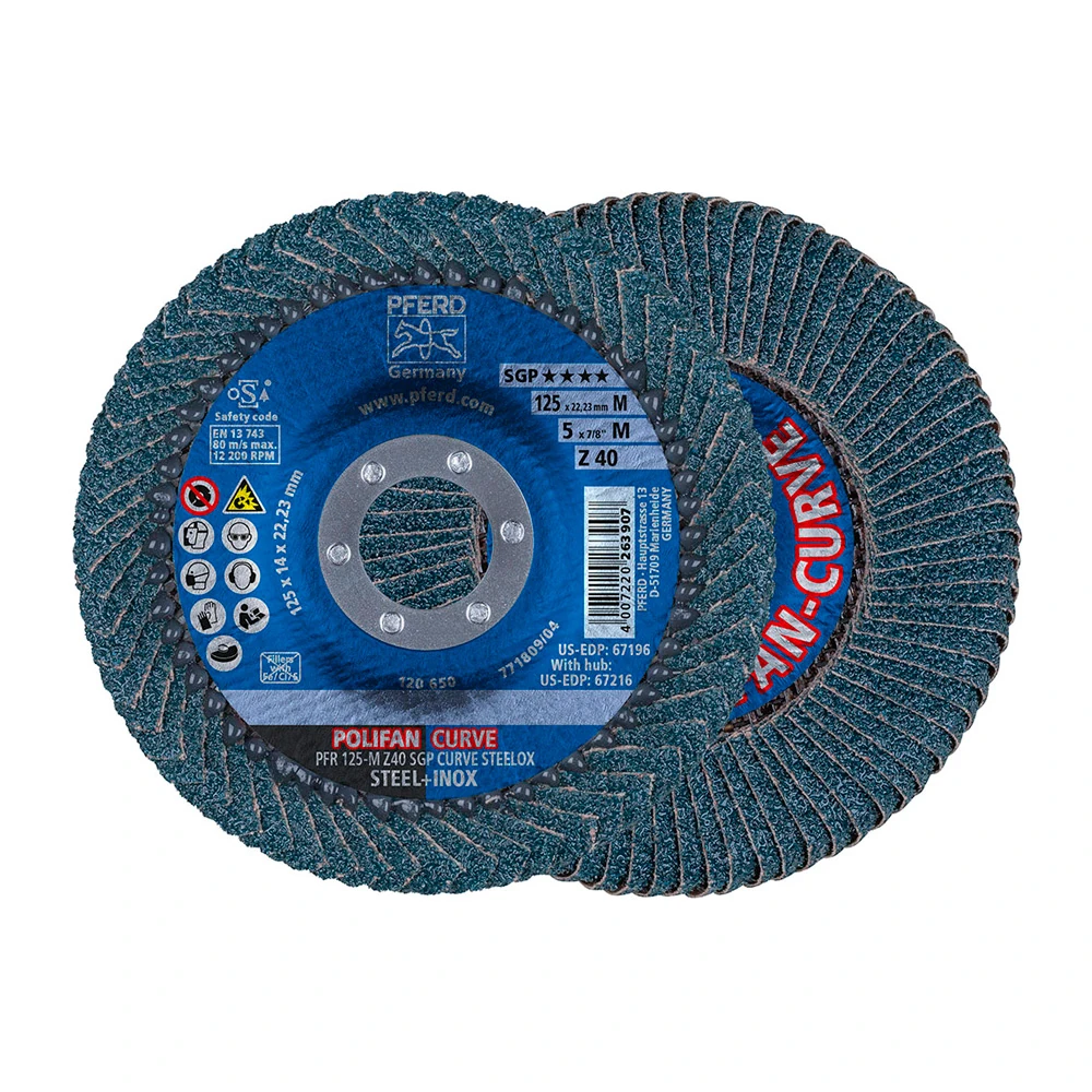 Круг шлифовальный Pferd PFR 125 Z 40 SGP-CURVE M/22.23 STEELOX 1