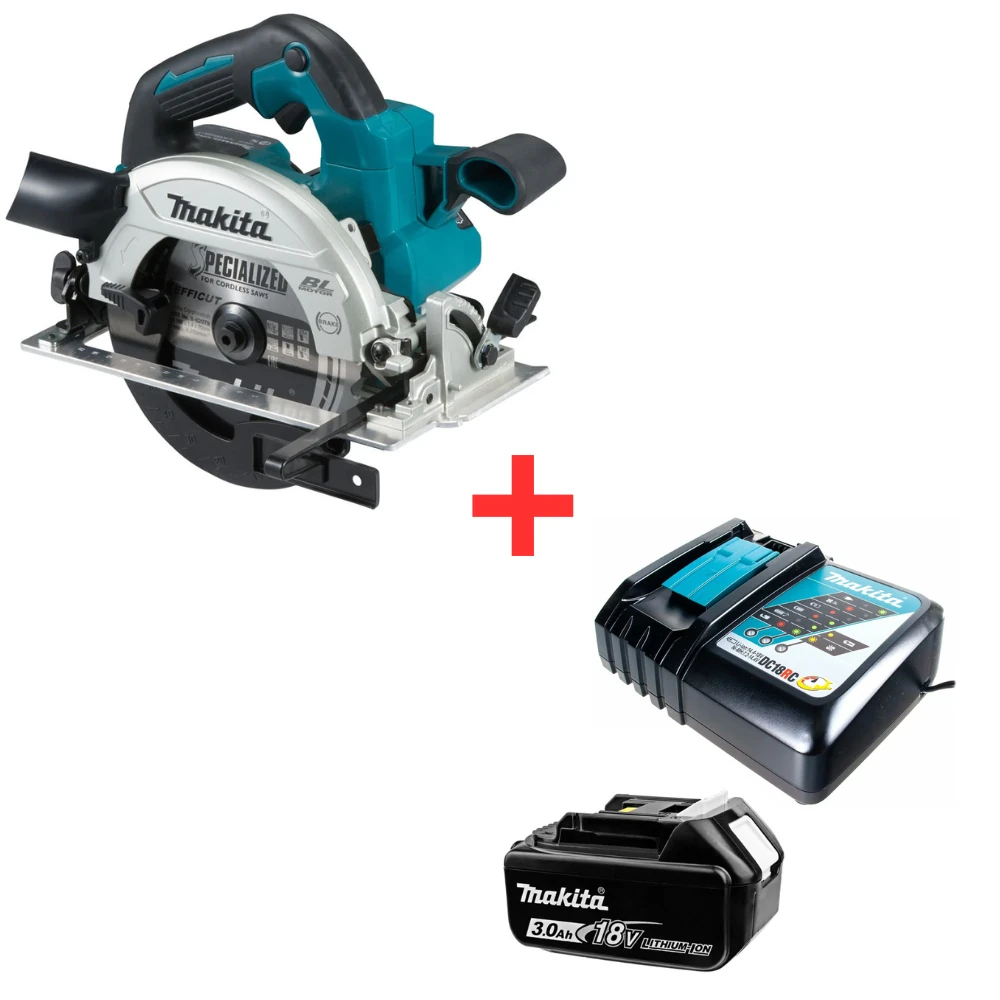 Пила дисковая Makita DHS660Z+191A25-2 (BL1830B+DC18RC) 1