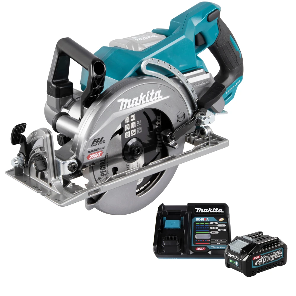 Пила дисковая Makita RS001GZ+191J67-0 (BL4040 + DC40RA) 1