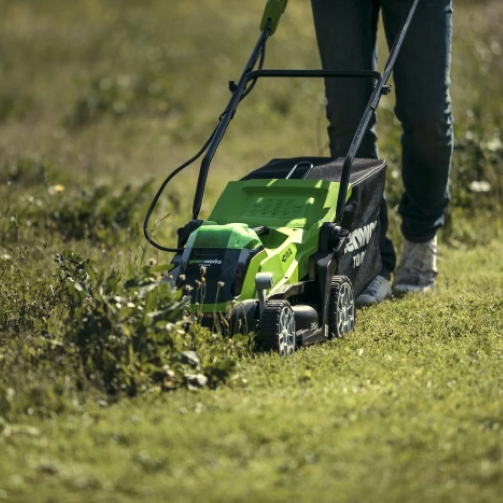 Газонокосилка аккумуляторная Greenworks G40LM35K4 (40V, 1хАКБ 4Ач и ЗУ) 2501907UB 6