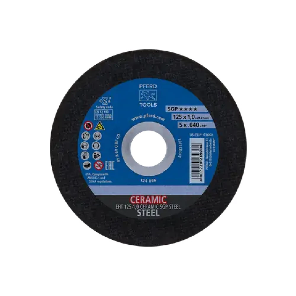 Круг отрезной Pferd EHT 125-1,0 CERAMIC SGP STEEL 1