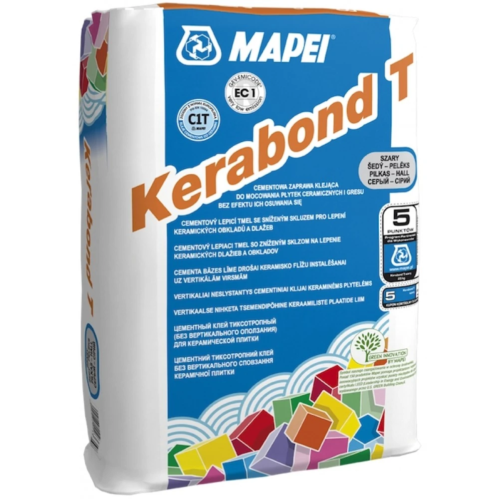 Клей Mapei Kerabond T клей на цементной основе серый, 25 кг 1