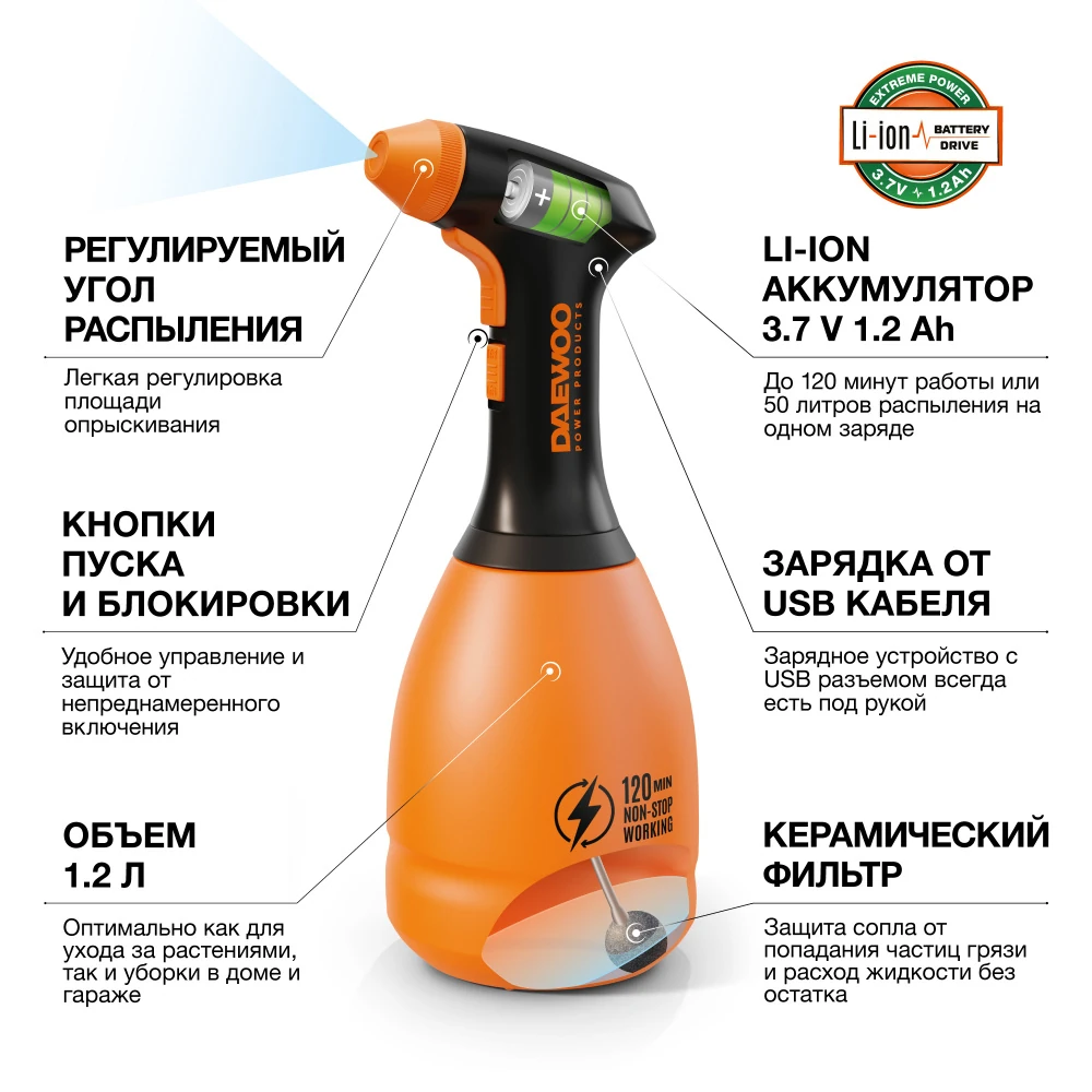 Опрыскиватель Daewoo DSA 1.2Li 8