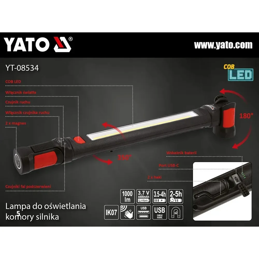 Фонарь YATO YT-08534 10