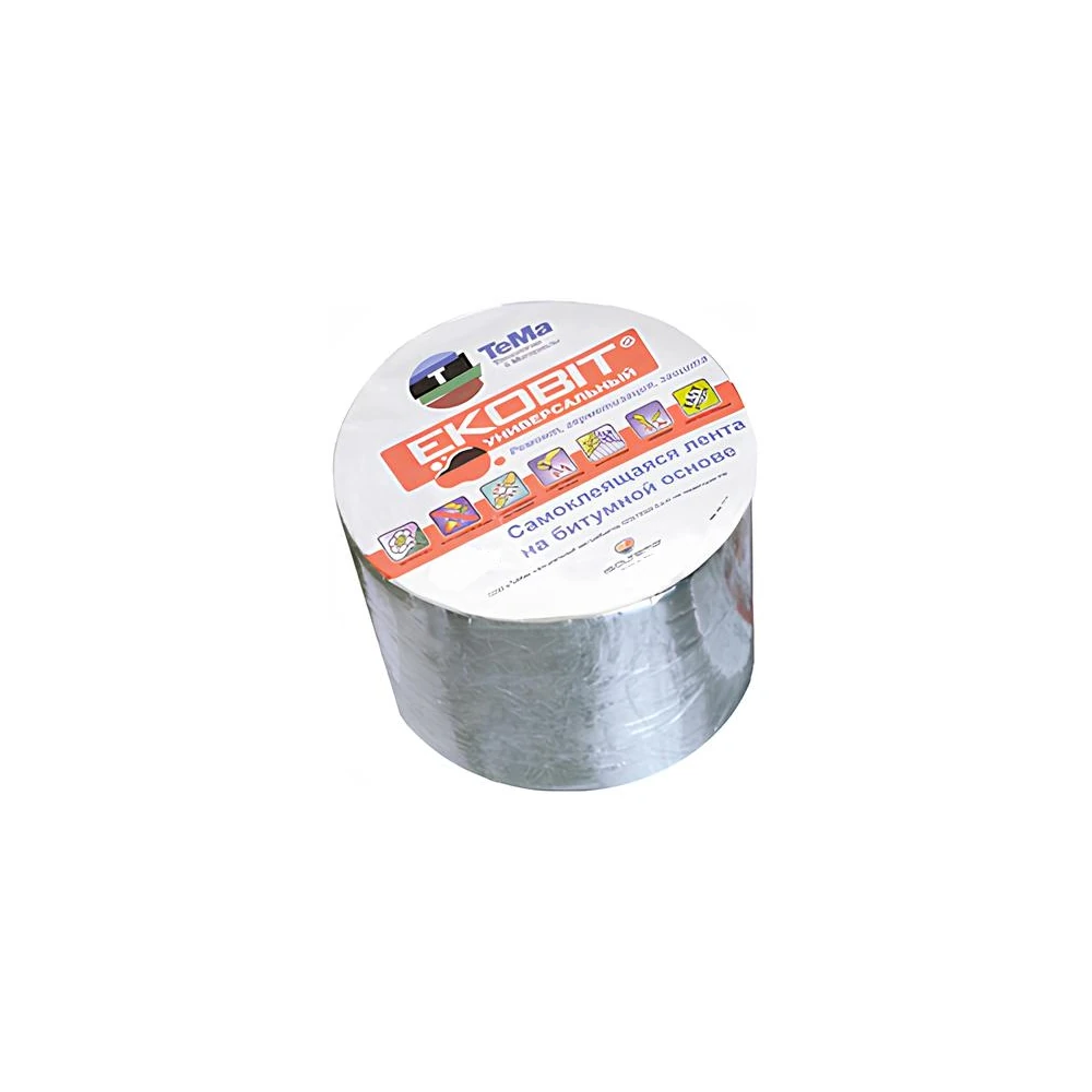 Гидроизоляция TeMa EKOBIT (101) алюм.-графит, ширина 15 см, длина 5 м 1