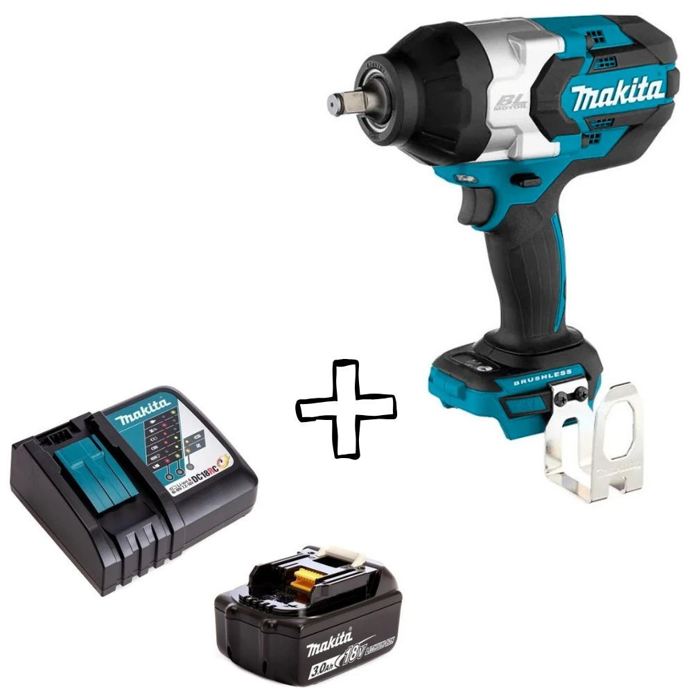Гайковерт Makita DTW1002Z+191A25-2 (BL1830B+DC18RC) 2