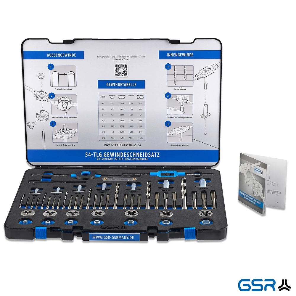 Набор метчиков и плашек GSR 8333800 1