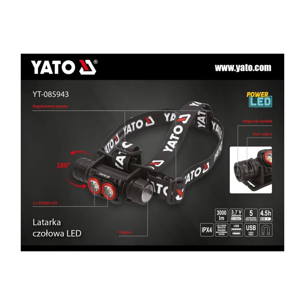 Фонарь YATO YT-085943 3