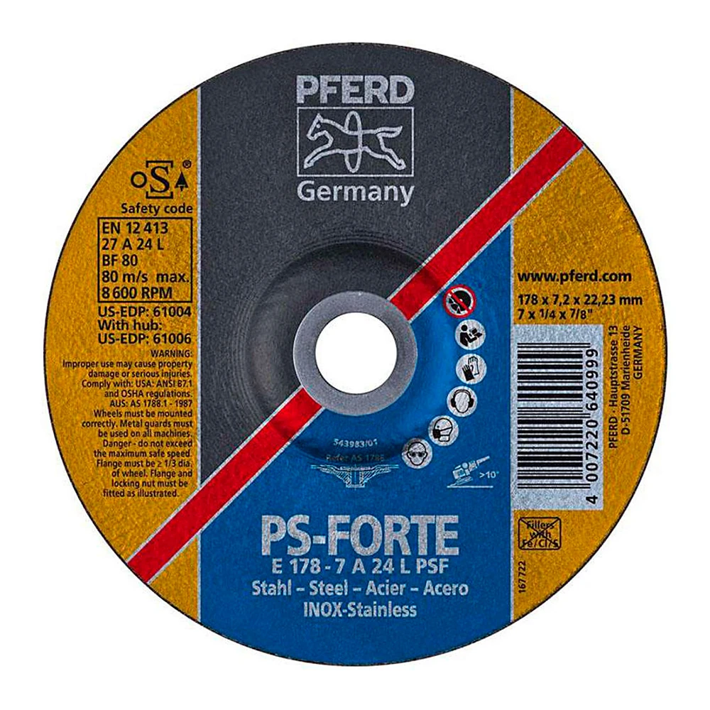 Круг шлифовальный Pferd E 178 - 7 A 24 L PSF 1