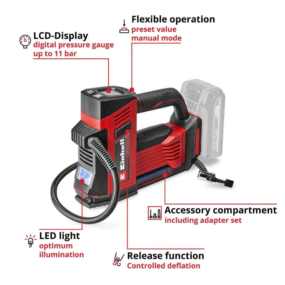 Компрессор Einhell Germany AG CE-CC 18/23 D Li (207102542) 3
