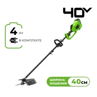 Турботриммер аккумуляторный Greenworks GD40BCK4 (40V, 1хАКБ 4Ач и ЗУ) 1301507UB1
