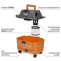 Пылесос Daewoo DAVC 1621Li SET2