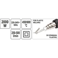 Пистолет горячего воздуха YATO YT-822946
