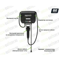 Зарядное устройство Greenworks GC82CH600 (82V) 29554073