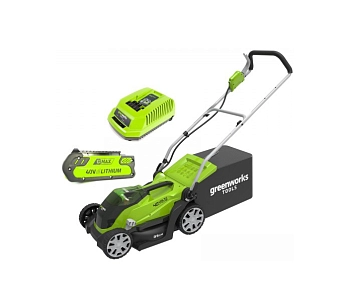 Газонокосилка аккумуляторная Greenworks G40LM35K4 (40V, 1хАКБ 4Ач и ЗУ) 2501907UB Газонокосилка аккумуляторная Greenworks G40LM35K4 (40V, 1хАКБ 4Ач и ЗУ) 2501907UB