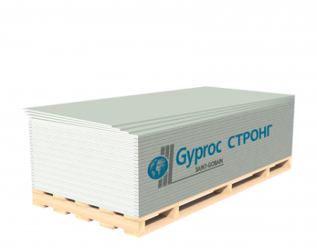 Гипсокартон стеновой Gyproc GKB 2500x1200x15 мм STRONG